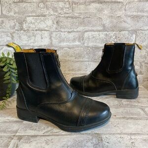 Moretta Rosetta Paddock Boots Black Leather Horseback Riding‎ Womens size 4